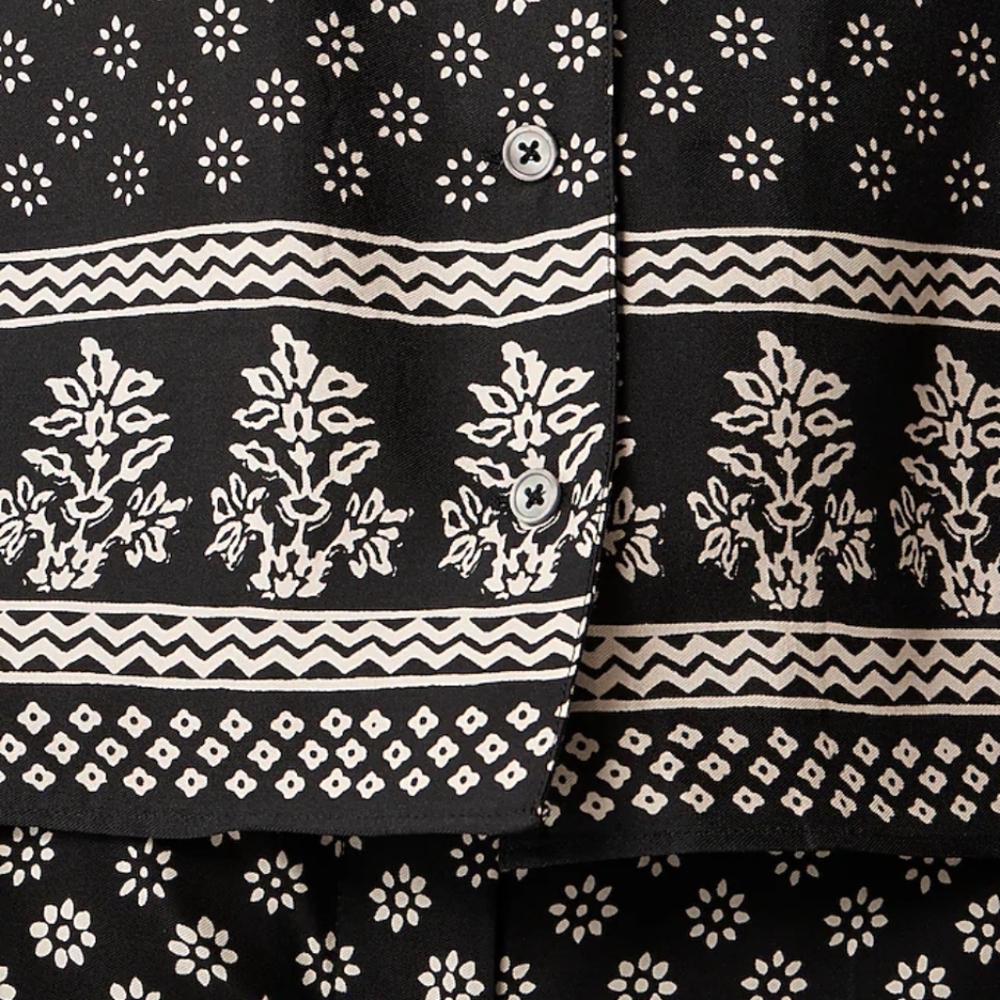 J. Crew Camp Collar Button Up Shirt in Block Print - Picture 3 of 11